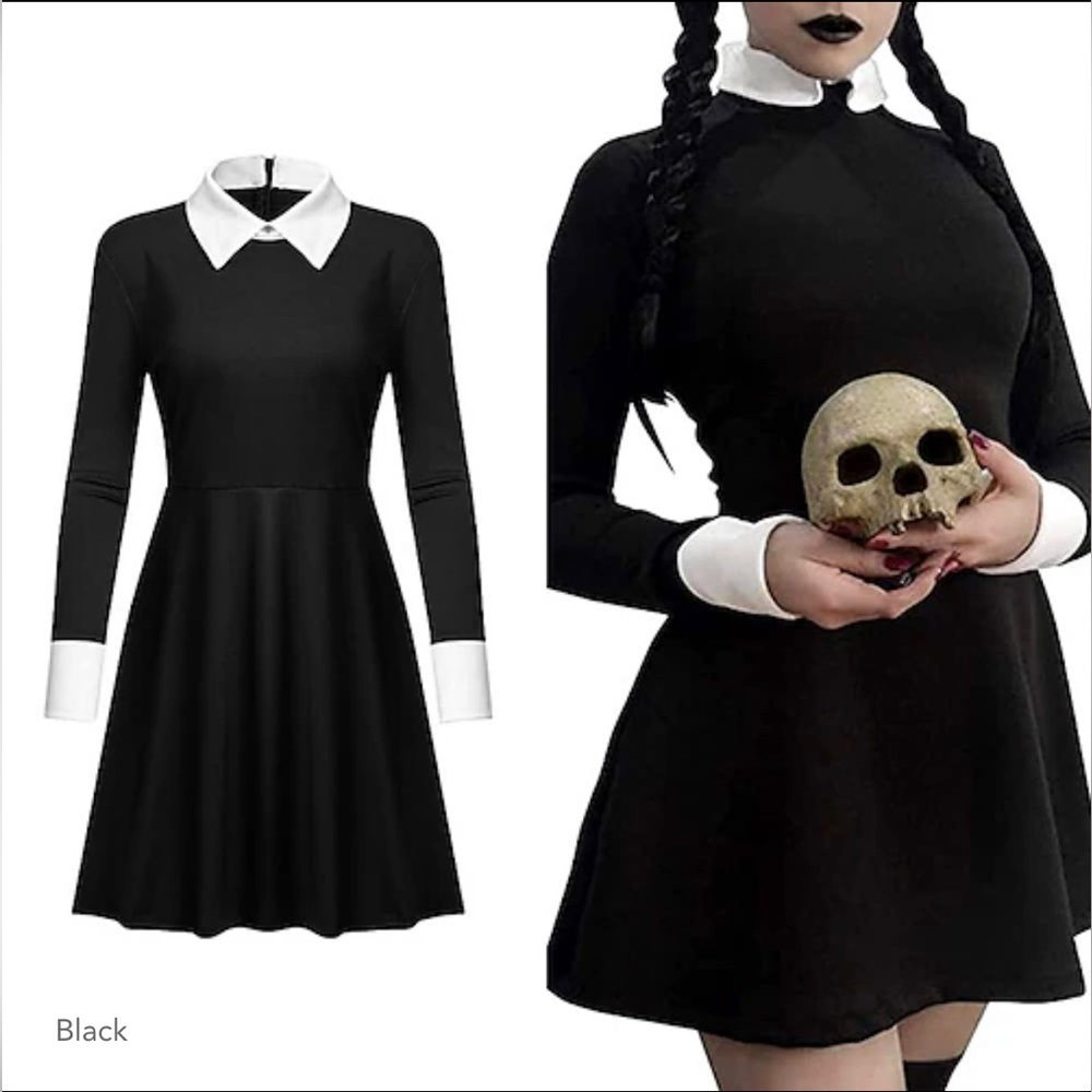 The Addams Family Wednesday Halloween Costume For Adults